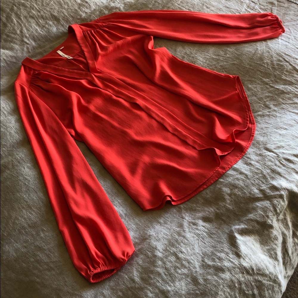 Coral Long Sleeve Blouse